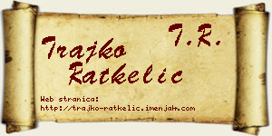 Trajko Ratkelić vizit kartica